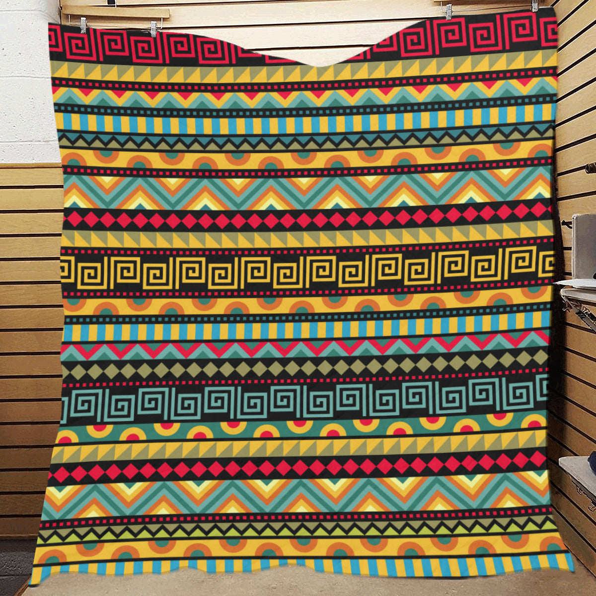 African Pattern Print Design 03 Premium Quilt