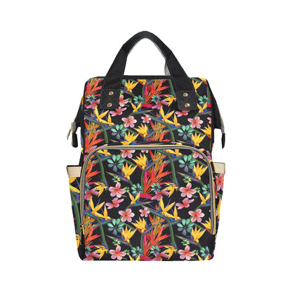 Tropical Flower Pattern Print Design TF015 Diaper Bag Backpack