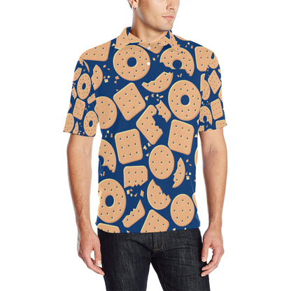 Cracker Pattern Print Design 03 Men Polo Shirt