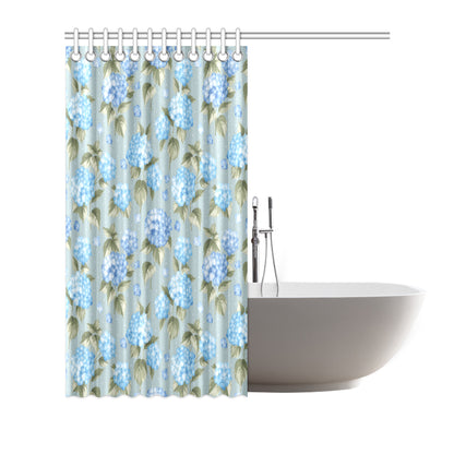 Hydrangea Pattern Print Design 01 Shower Curtain