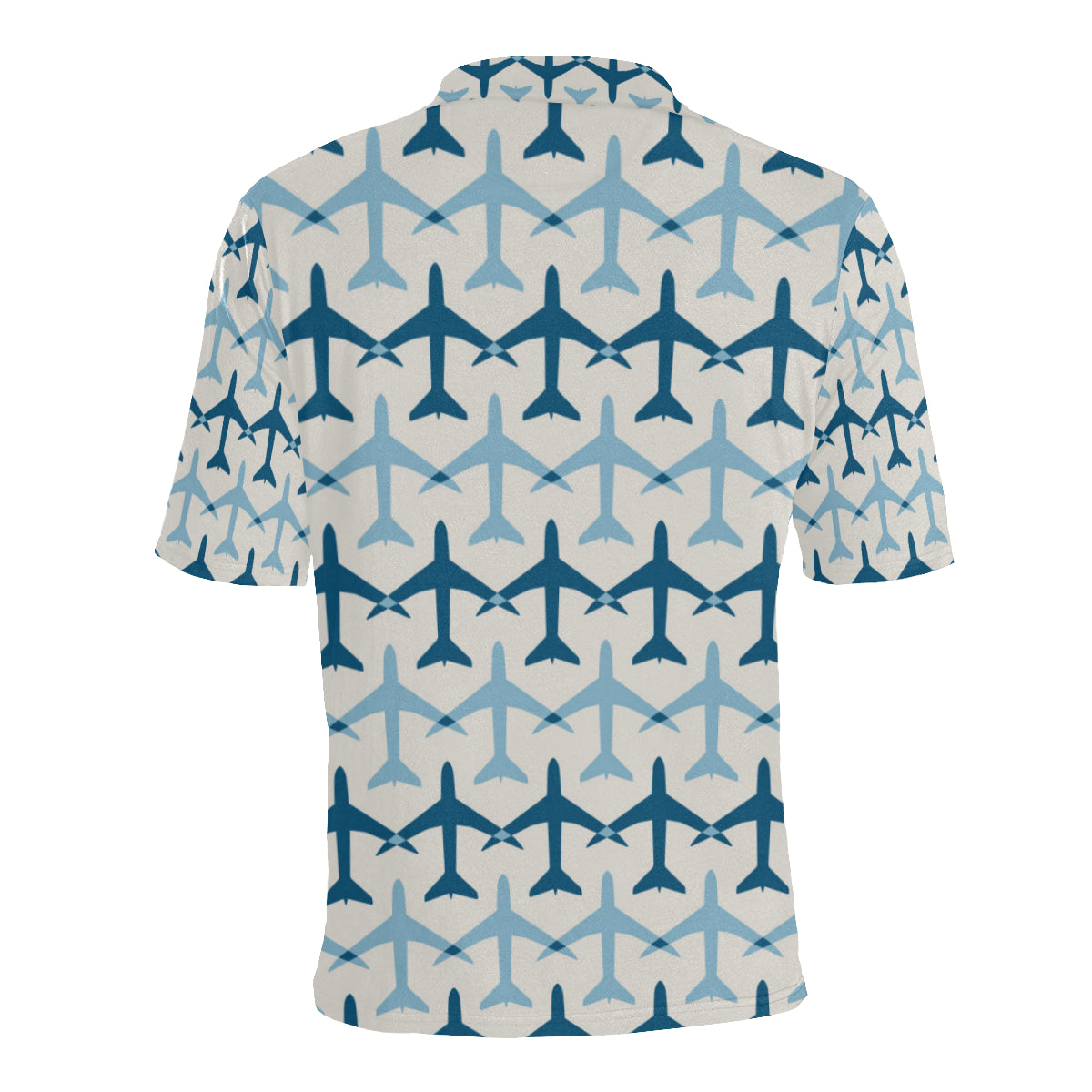 Airplane Pattern Print Design 04 Men Polo Shirt
