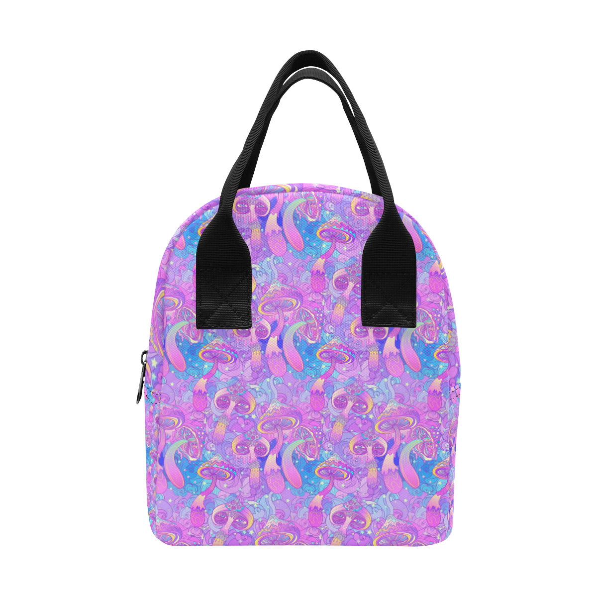 Psychedelic Trippy Mushroom Print Insulated Lunch Bag
