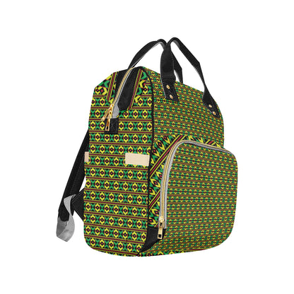 African Geometric Print Pattern Diaper Bag Backpack