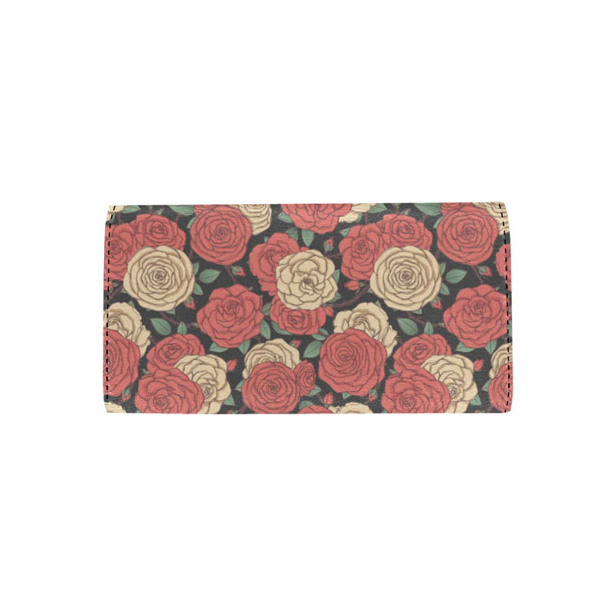 Camellia Pattern Print Design CM01 Women's Trifold Wallet