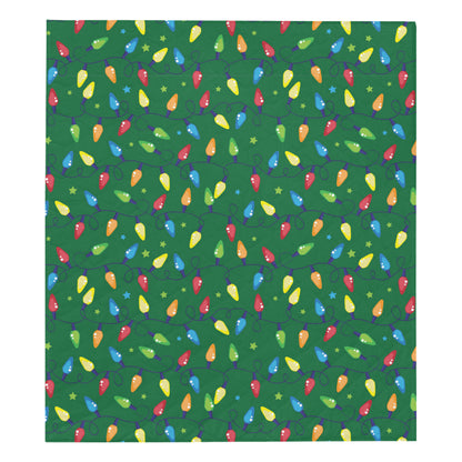 Christmas Light Pattern Print Design 02 Premium Quilt