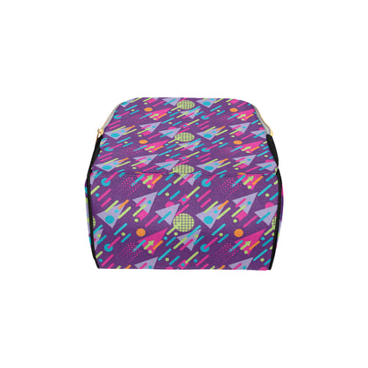 90s Pattern Print Design 4 Diaper Bag Backpack