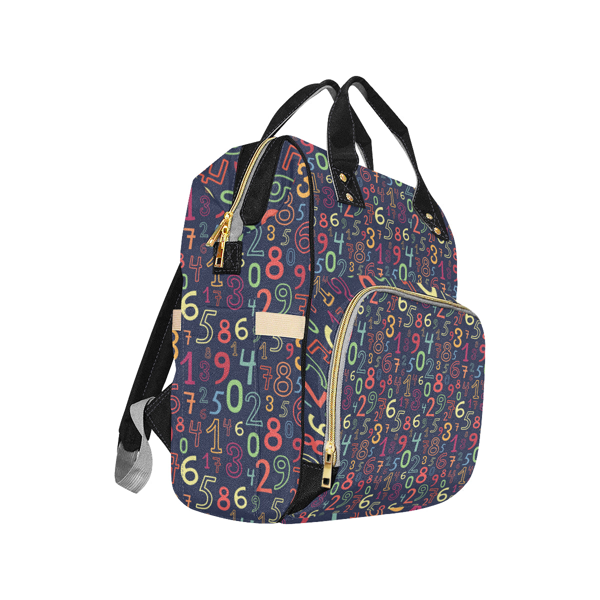 Number Pattern Print Design A01 Diaper Bag Backpack