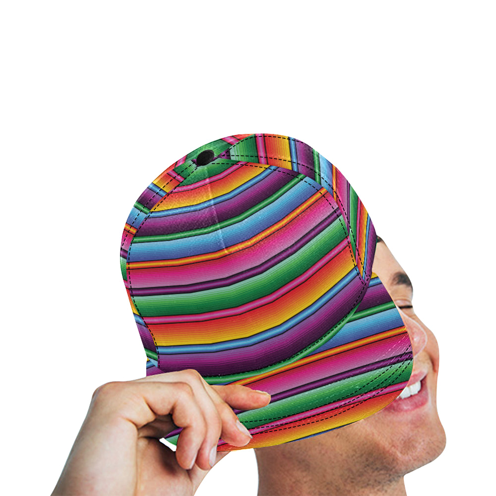Mexican Blanket Colorful Print Pattern Snapback Cap