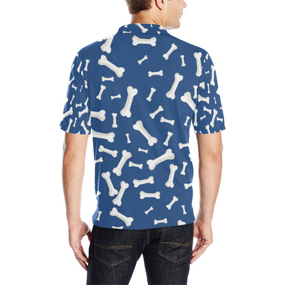 Dog Bone Pattern Print Design 03 Men Polo Shirt
