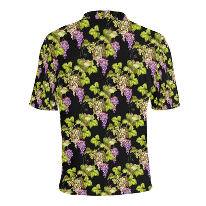 Grape Pattern Print Design GP04 Men Polo Shirt