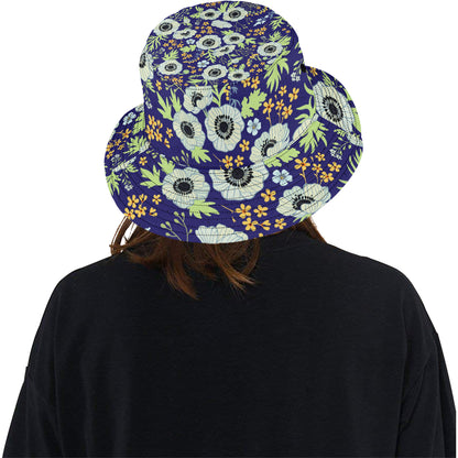 Anemone Pattern Print Design AM06 Unisex Bucket Hat