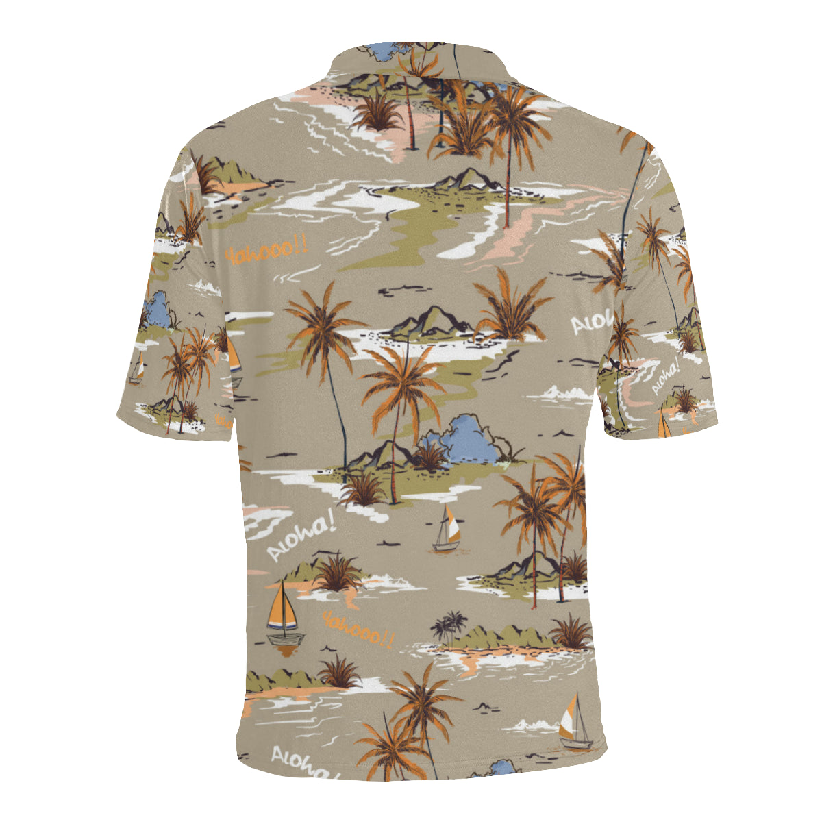 Pacific island Pattern Print Design A05 Men Polo Shirt