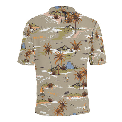 Pacific island Pattern Print Design A05 Men Polo Shirt