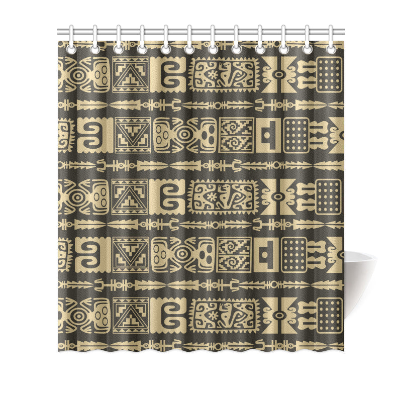 Mayan Pattern Print Design 03 Shower Curtain