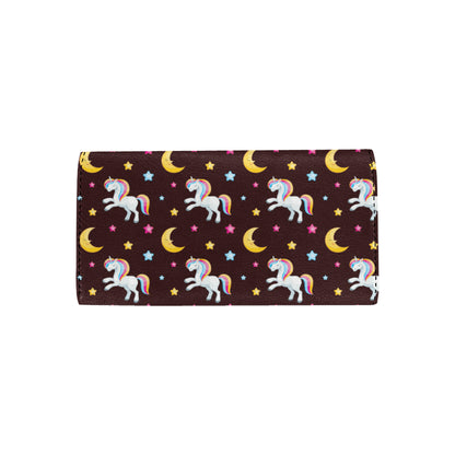 Unicorn Moon Star Women's Trifold Wallet