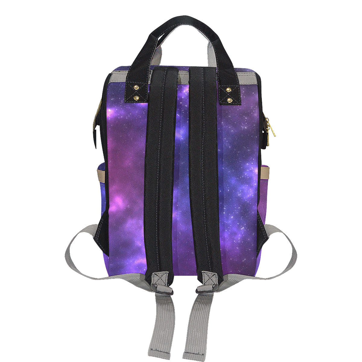 Celestial Purple Blue Galaxy Diaper Bag Backpack