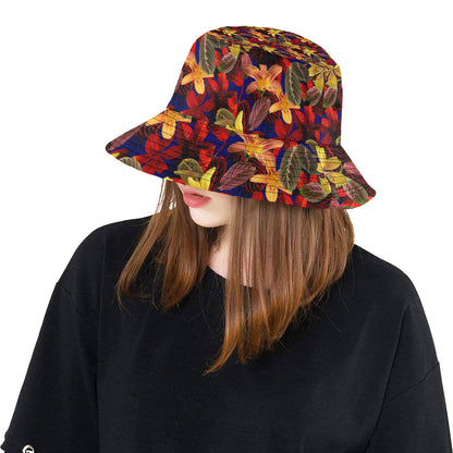 Lily Pattern Print Design LY014 Unisex Bucket Hat
