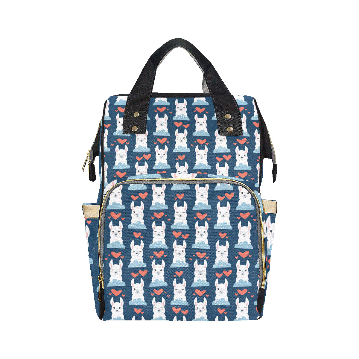 Alpaca Love Pattern Print Design 05 Diaper Bag Backpack