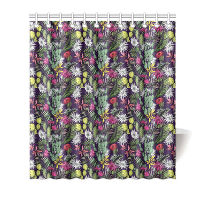 Cactus Pattern Print Design 08 Shower Curtain