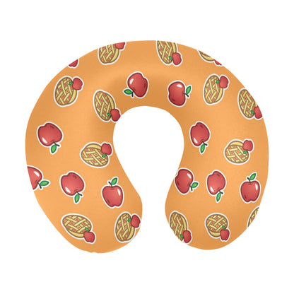 Apple Pie Pattern Print Design 02 U-Shaped Travel Neck Pillow
