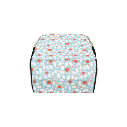 Bowling Pattern Print Design 09 Diaper Bag Backpack