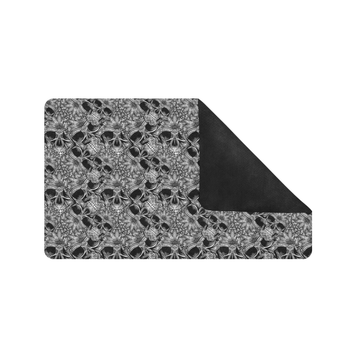 Skull Tattoo Design Print Rubber Doormat
