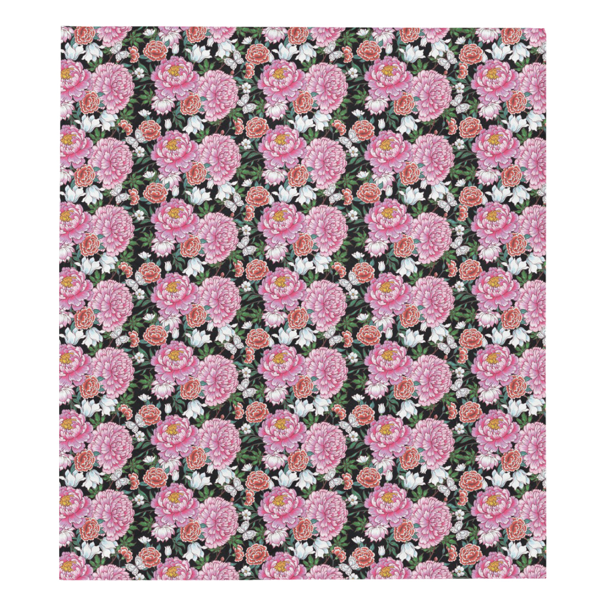 Dahlia Pattern Print Design 02 Premium Quilt