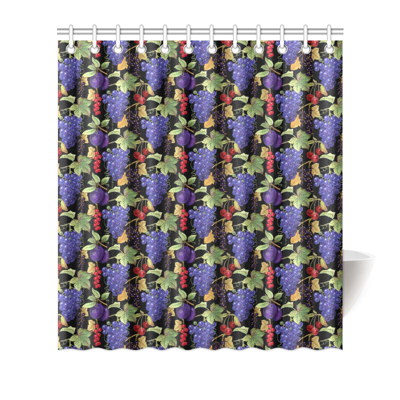 Grape Pattern Print Design GP05 Shower Curtain