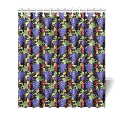 Grape Pattern Print Design GP05 Shower Curtain