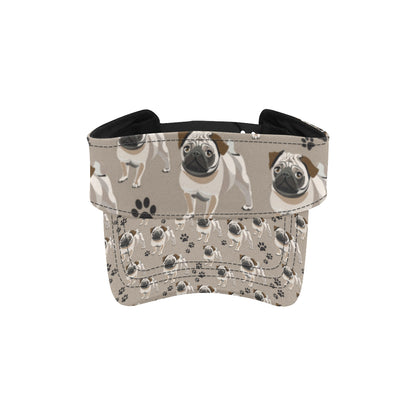 Pug Pattern Print Design A04 Unisex Sun Visor