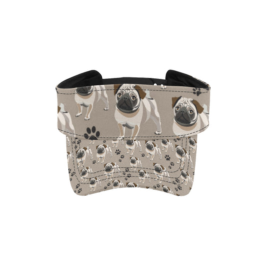 Pug Pattern Print Design A04 Unisex Sun Visor