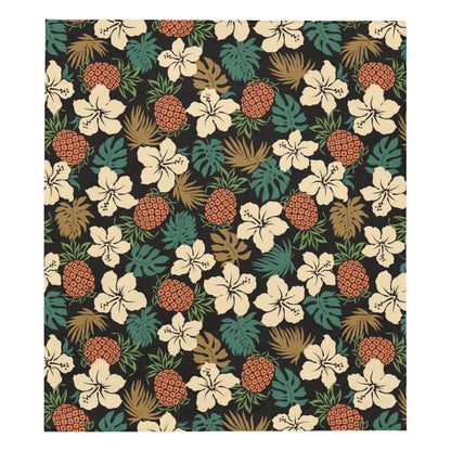 Hawaiian Themed Pattern Print Design H08 Premium Quilt