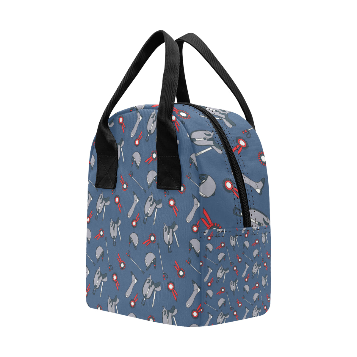 Equestrian Equipment Background Insulated Lunch Bag