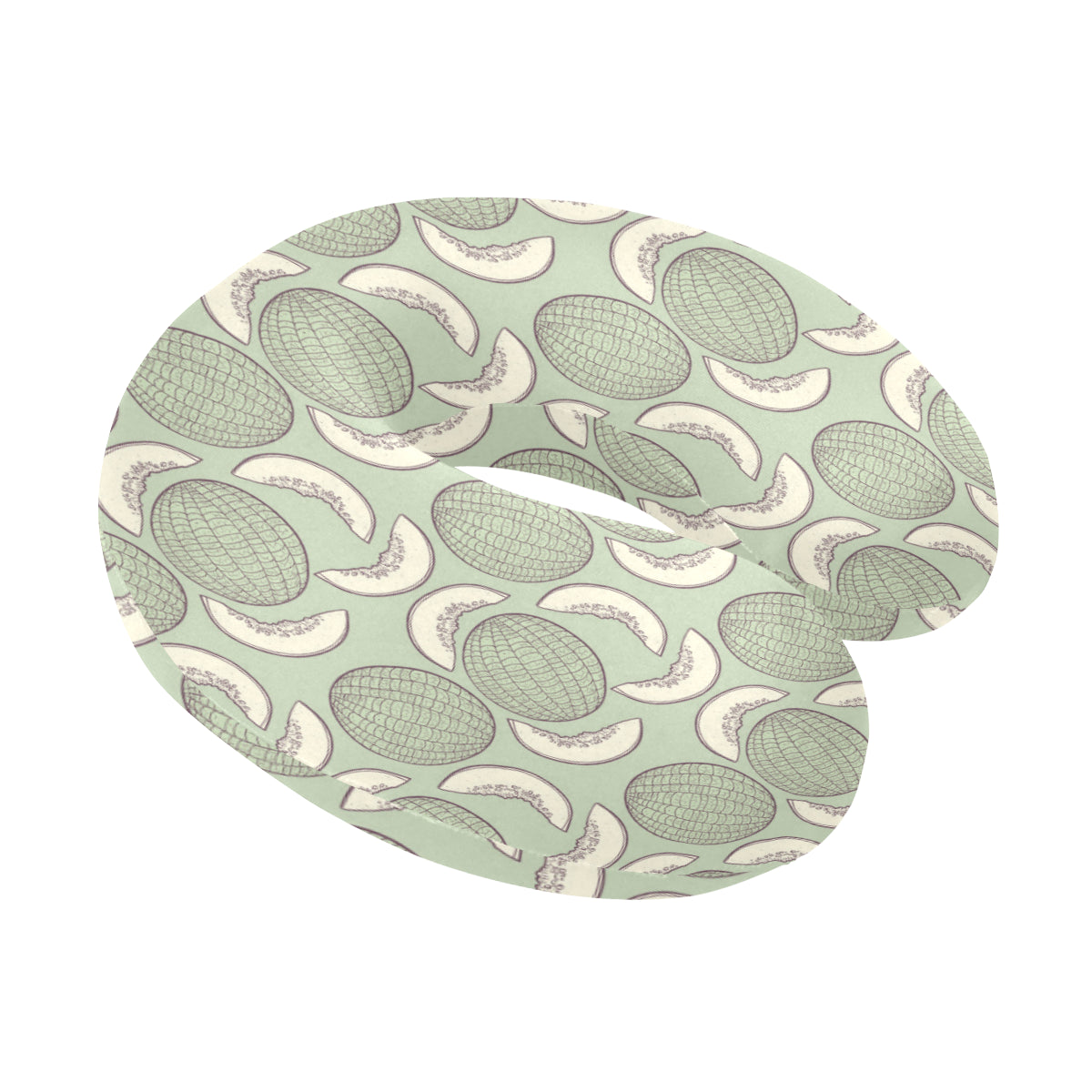 Cantaloupe Pattern Print Design 01 U-Shaped Travel Neck Pillow