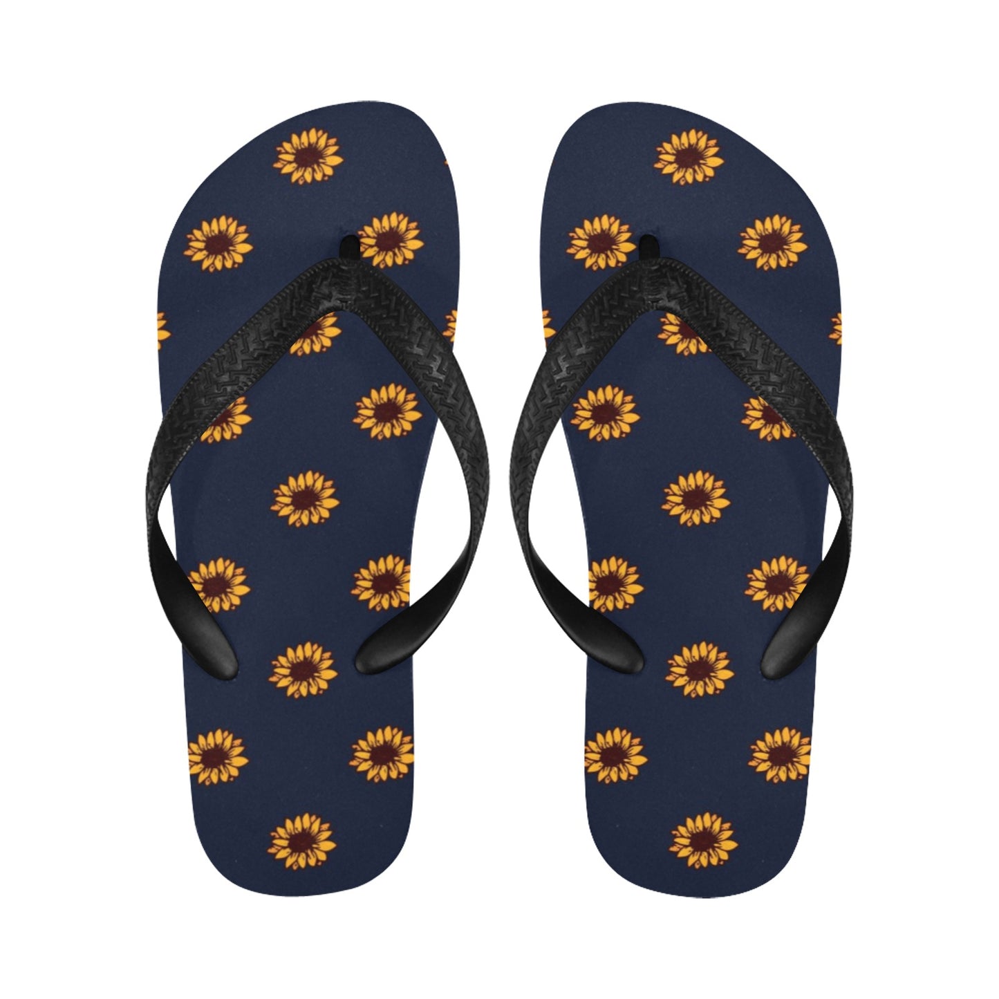 Sunflower Print Design LKS304 Flip Flops