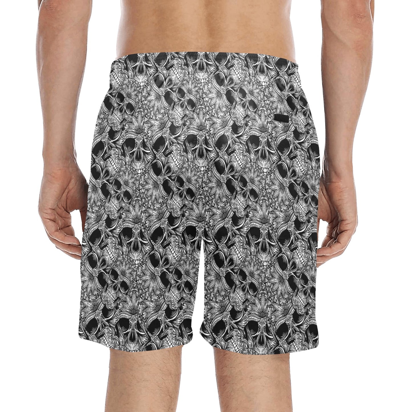 Skull Tattoo Design Print Men's Swim Trunks Beach Shorts