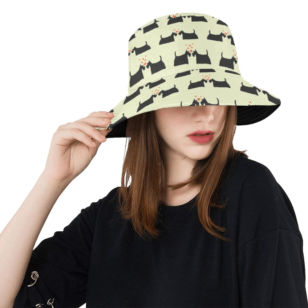 Scottish Terriers Print Design LKS304 Unisex Bucket Hat