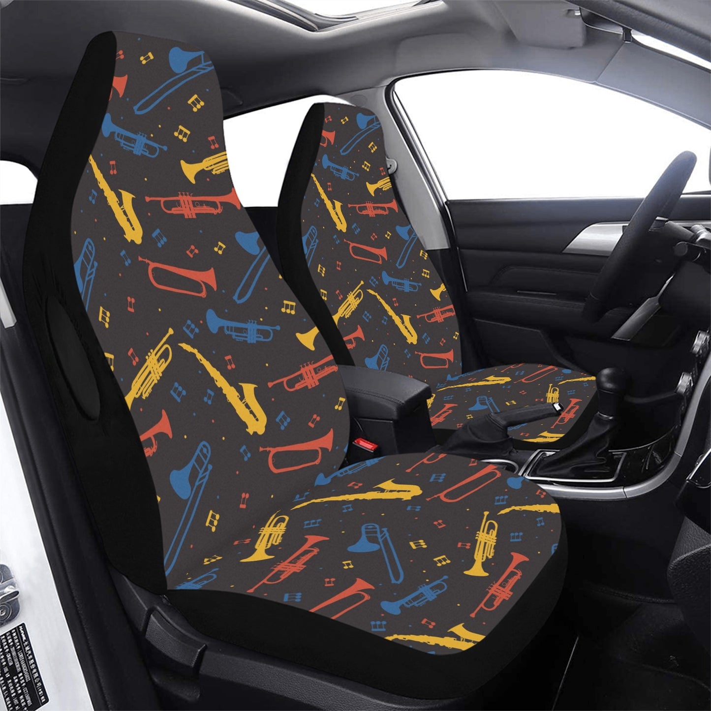 Saxophone Print Design LKS407 Car Seat Covers