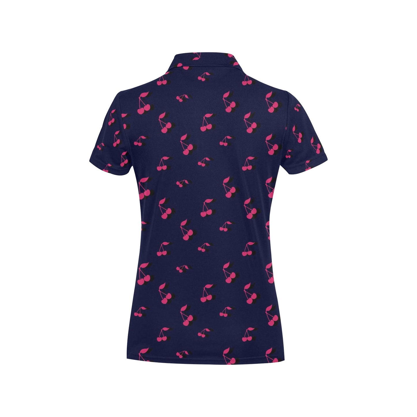 Cherry Pattern Print Design 02 Women's Polo Shirt