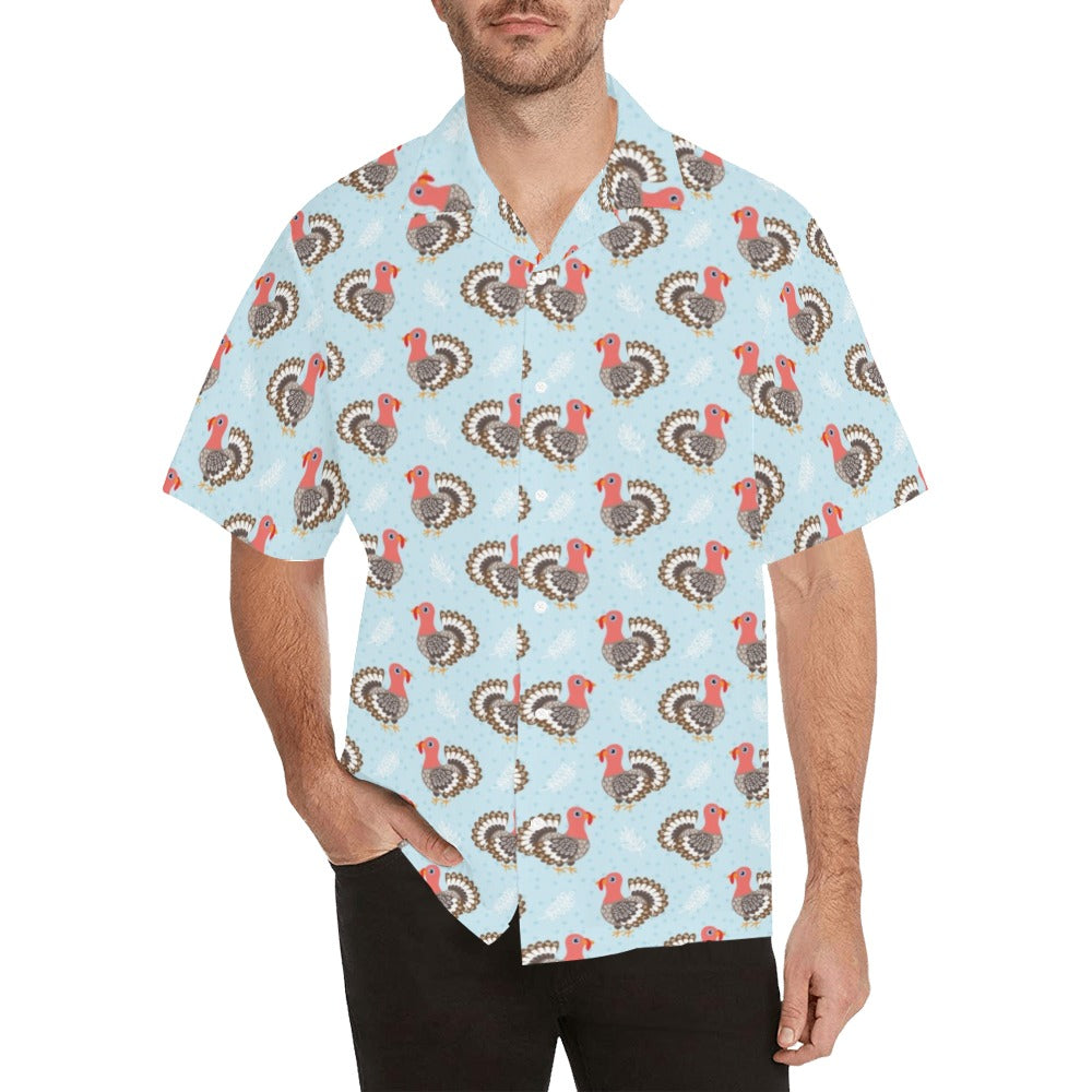 Turkey Print Design LKS403 Men's Men's Hawaiian Shirt