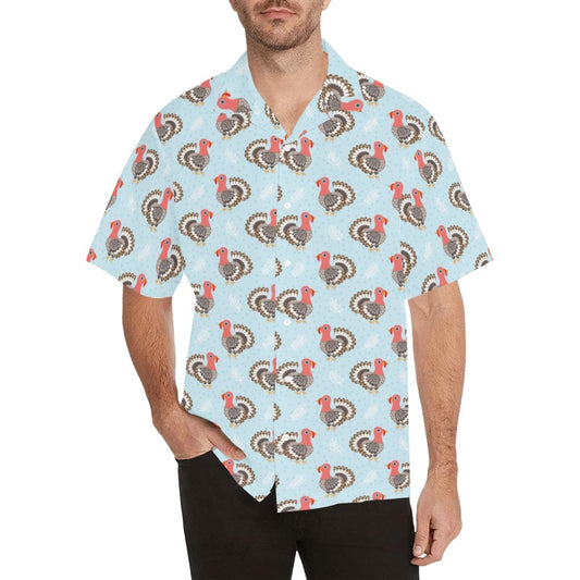 Turkey Print Design LKS403 Men's Men's Hawaiian Shirt
