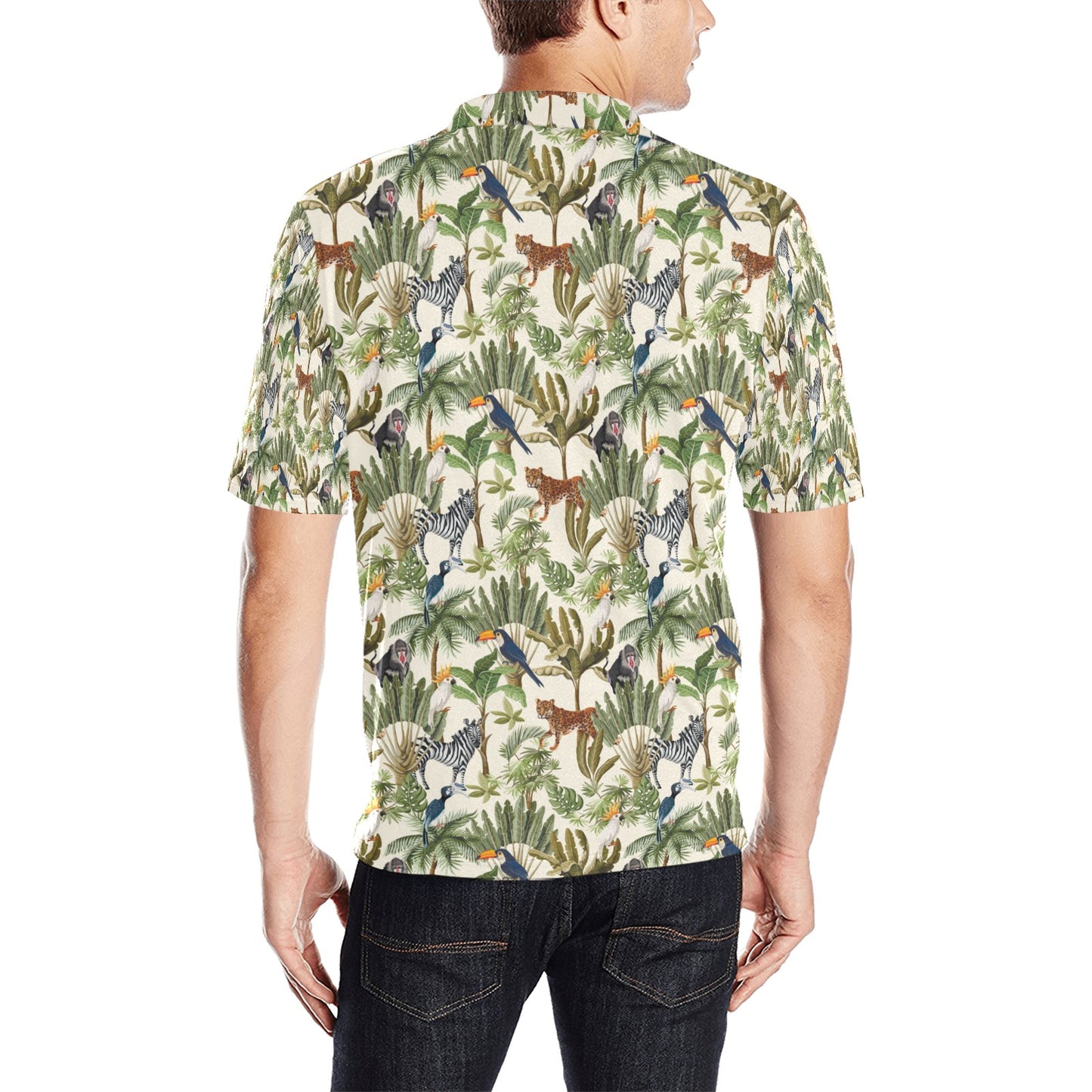 Safari Animal Print Design LKS304 Men Polo Shirt