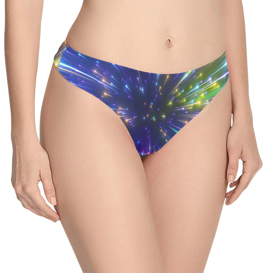 Celestial Rainbow Speed Light Women's Thongs