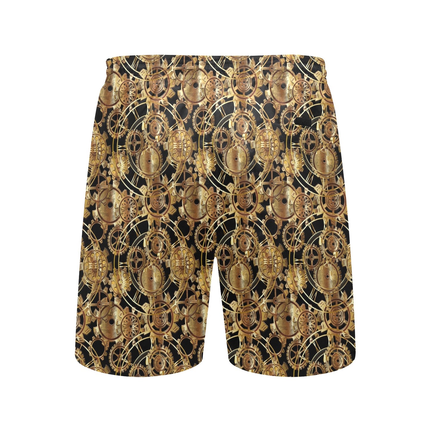 Steampunk Gear Design Themed Print Men's Swim Trunks Beach Shorts