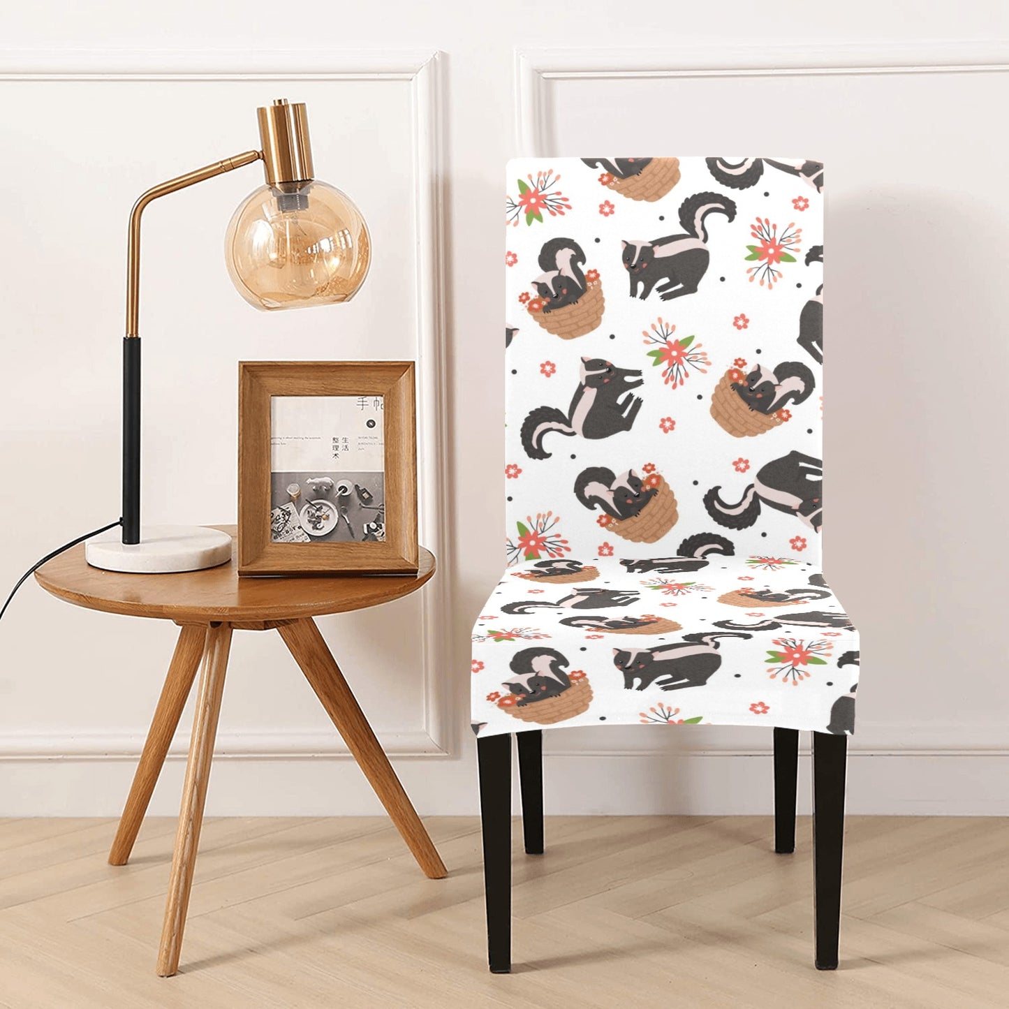Skunk Print Design LKS304 Dining Chair Slipcover