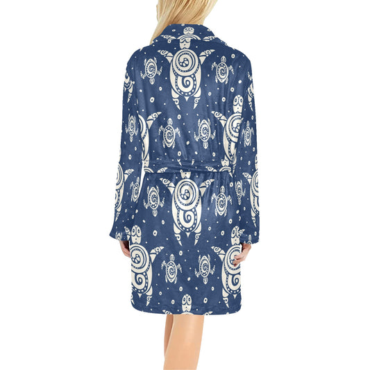 Sea Turtle Tribal Women's Fleece Robe