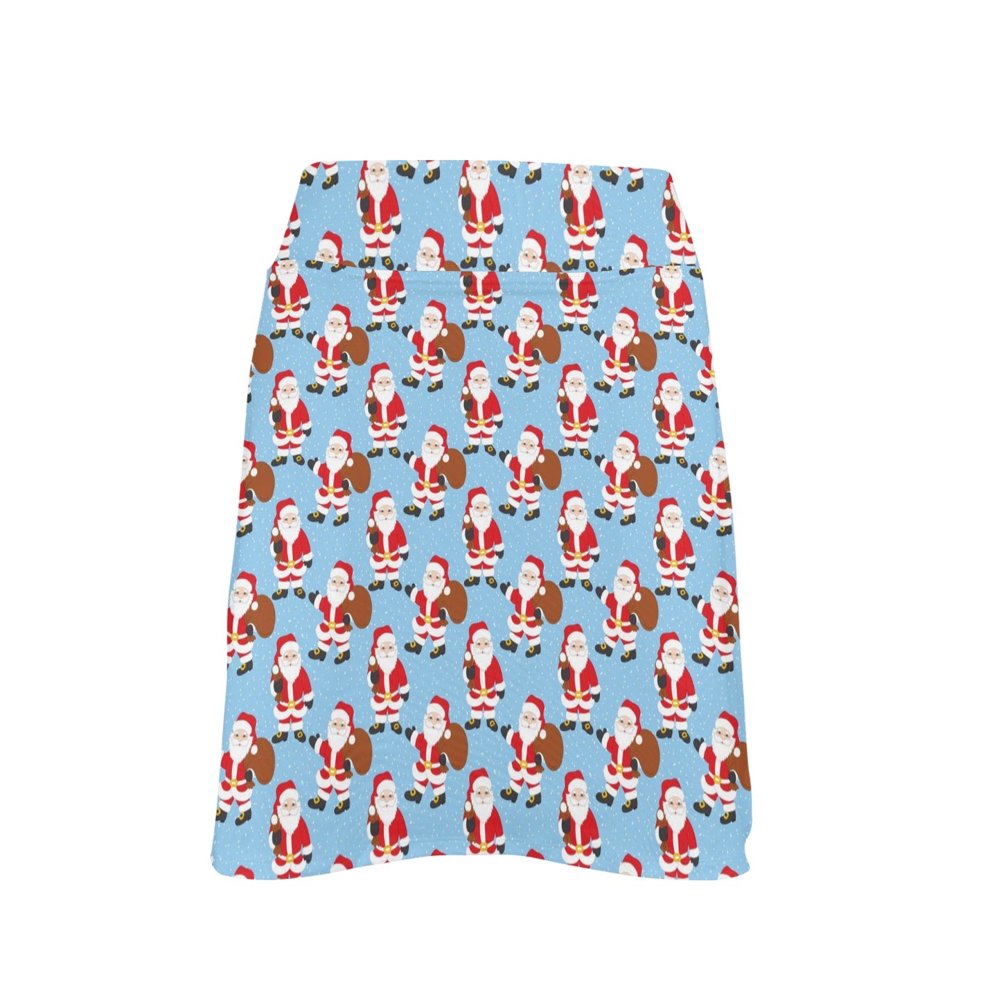 Santa Christmas Themed Print Design LKS305 17" Golf & Pickleball Skort with Pockets