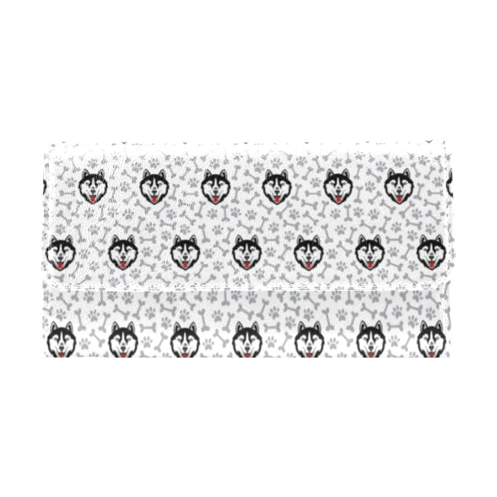 Siberian Huskies Print Design LKS305 Women's Trifold Wallet