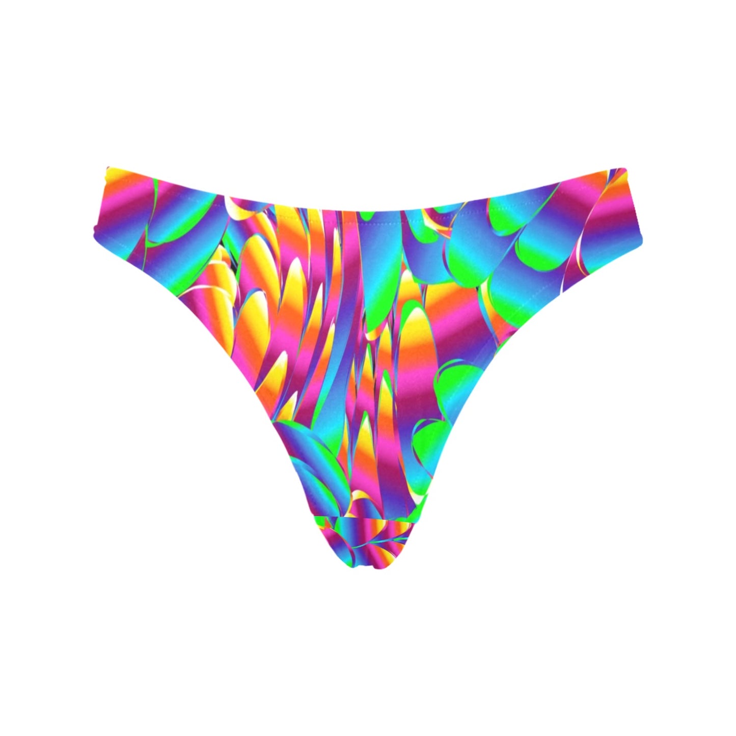 Psychedelic Trippy Pattern Women's Thongs