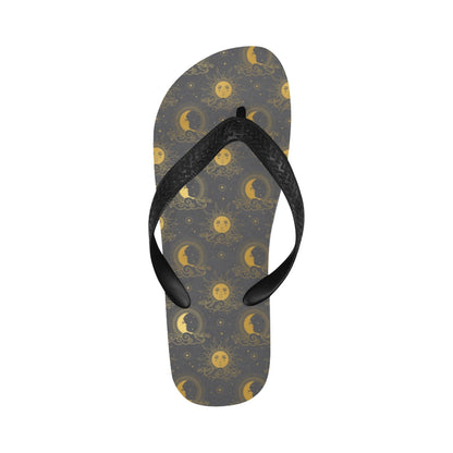 Sun Moon Print Design LKS305 Flip Flops